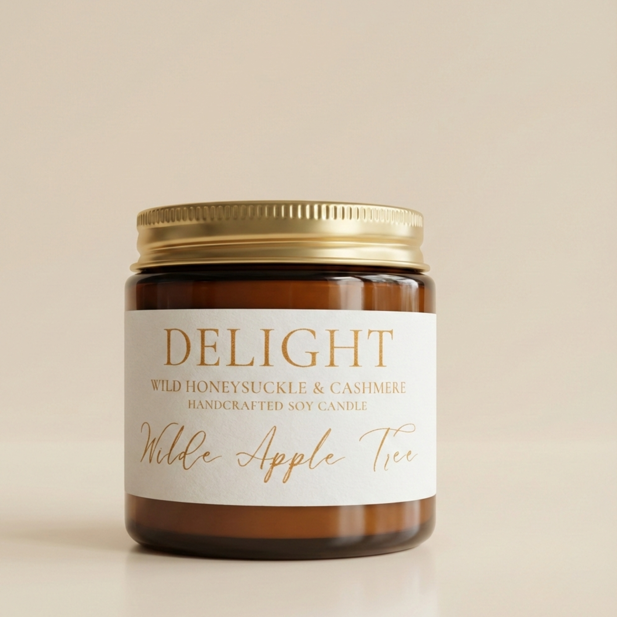 Delight Candle | Mini | Wild Honeysuckle & Cashmere